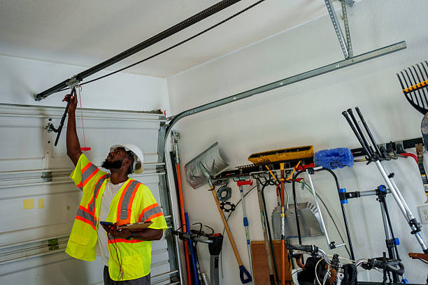 Professional Garage Door Panel Replacement technician working in Morenci, MI